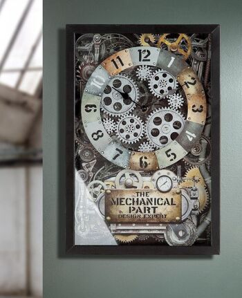 Horloge murale métal verre "Steampunk" 1469 2