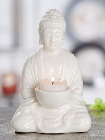 Photophore bouddha en porcelaine VE 61551 2