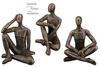 Sculpture poly "Détente" bronze VE 3 so1573 2