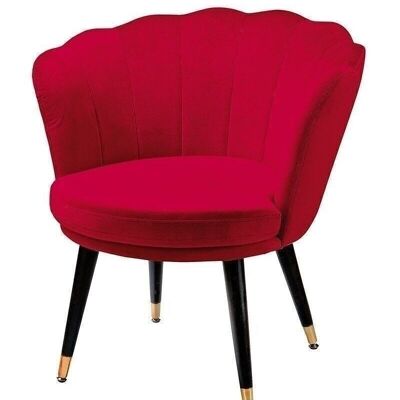 Chaise longue en bois "Soft" rouge1598