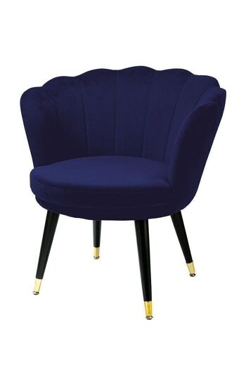 Chaise longue en bois « Soft » bleu foncé1599 1