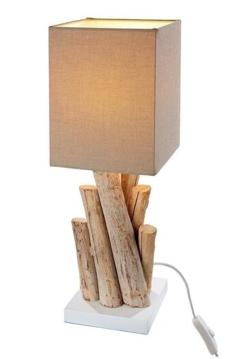 Lampe en bois "Twigs" naturel/ blanc1601 1