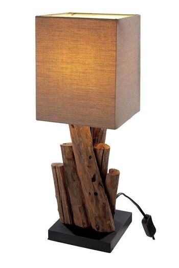 Lampe en bois "Twigs" marron/noir1602 1