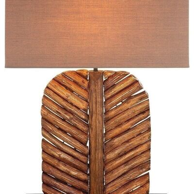 Lampada in legno "Foglia" marrone/nero1603