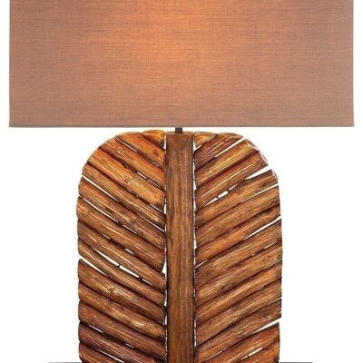 Lampe en bois "Foglia" marron/noir1603