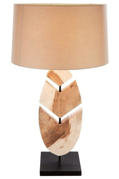 Holz Lampe "Wooden Feather" natur/ schwarz1604