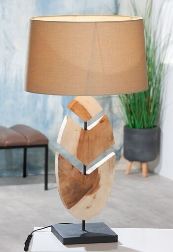 Lampe en bois "Wooden Feather" naturel/noir1604 2