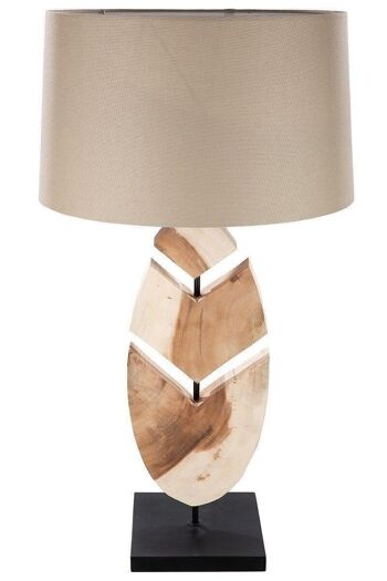 Lampe en bois "Wooden Feather" naturel/noir1604 3