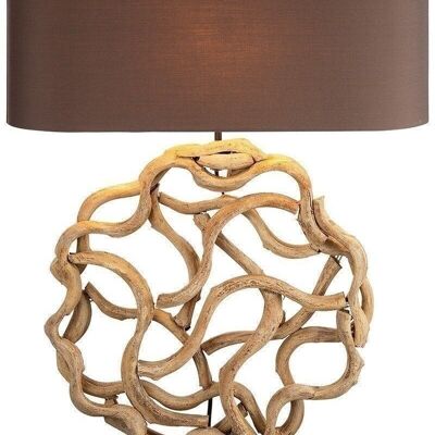 Holz Lampe "Circle of Roots" natur/ schwarz1605