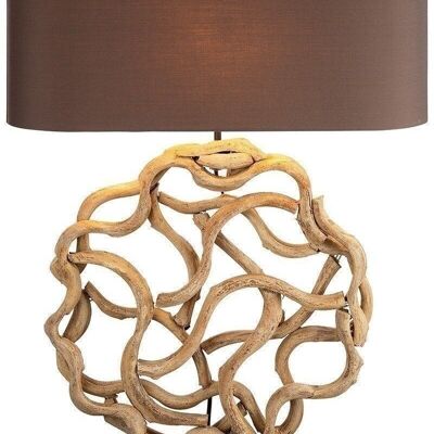 Wooden lamp "Circle of Roots" natural/ black1605