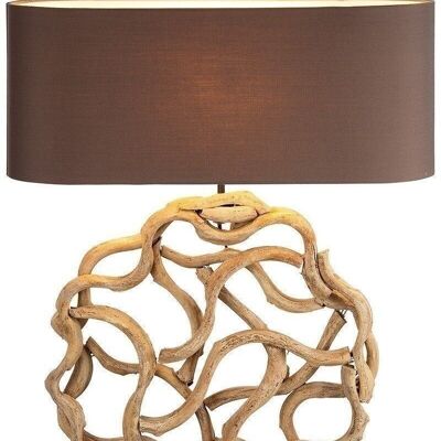 Holz Lampe "Circle of Roots" natur/ schwarz1605