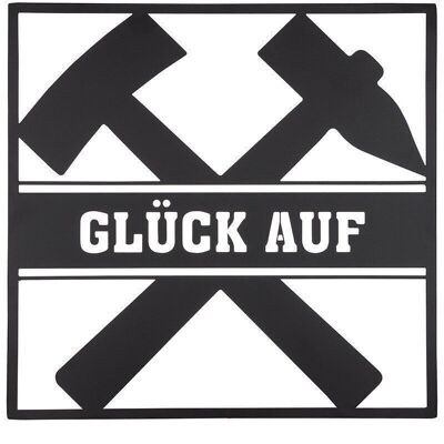 Metal wall relief "Glück Auf" VE 21626