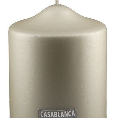 Pillar candle, champagne colored, metallic VE 61644