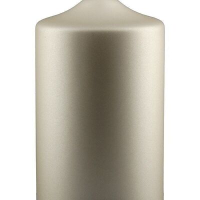 Pillar candle, champagne colored, metallic VE 61720