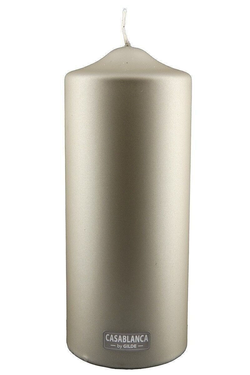 Candela a colonna, color champagne, metallizzata VE 61721