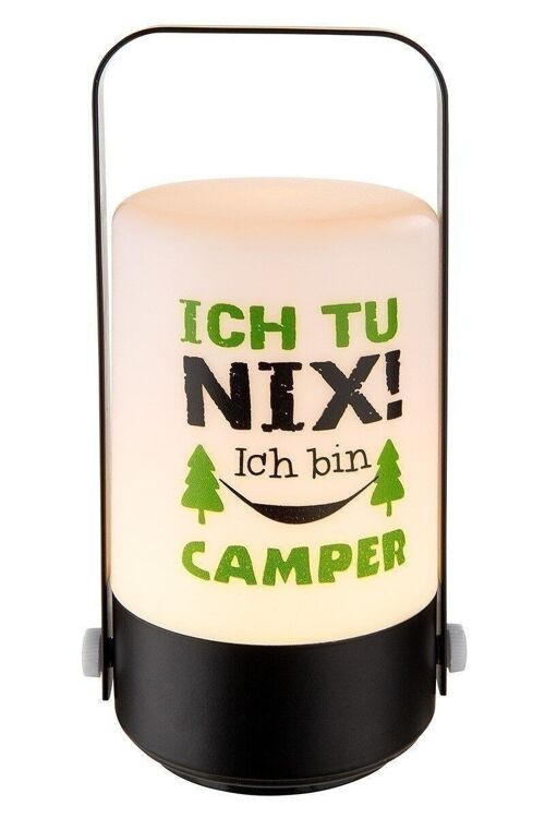 LED Dekoleuchte "Ich tu nix - Ich bin Camper" VE 41738