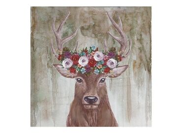 Image d'un cerf avec une couronne de fleurs VE 21770 1