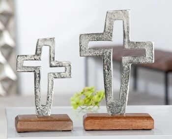 Croix en aluminium sur socle VE 81798 1