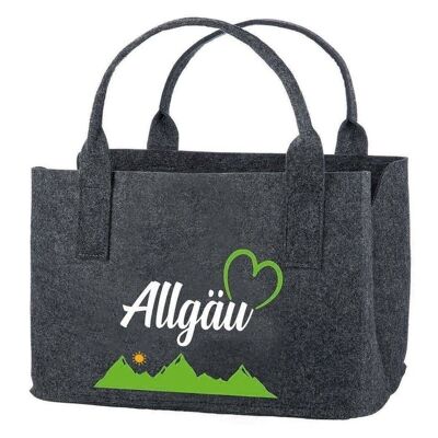 Felt bag "Allgäu" with green heart VE 41827