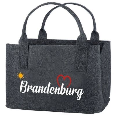 Felt bag "Brandenburg" with red heart VE 41830