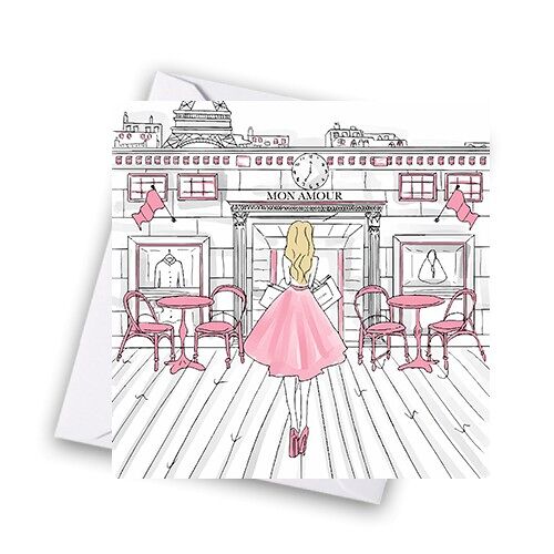Shopping in Paris- Mon Amour Greeting Card