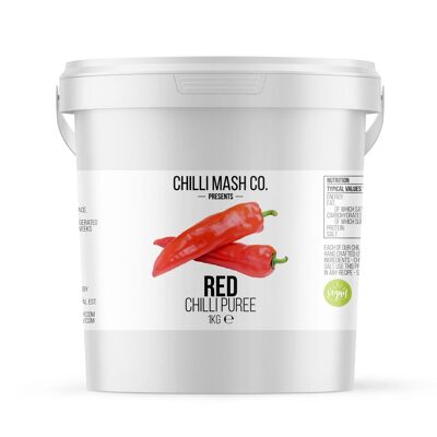 Puré de chile rojo | Compañía de puré de chile | 1 kg | Pasta de chile suave a mediana