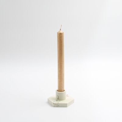 Candlestick Offwhite Green Gold