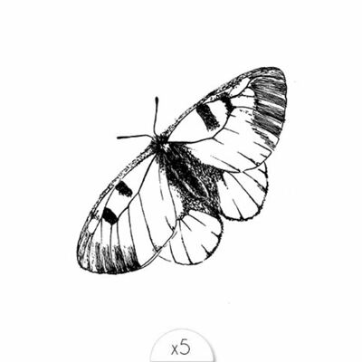 Temporäre Tätowierung: schwarzer Schmetterling