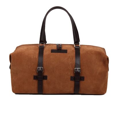 Brown artisan stitched leather bag (AC-TRAVEL-4080SER-BROWN-OR)