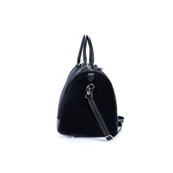 Sac en daim cousu artisanal noir (AC-TRAVEL-OR-4100-NEGRO) 3