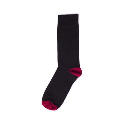 Gemusterte Socken mit schwarzem Fantasiestoff (SOC-OR-BLACK)