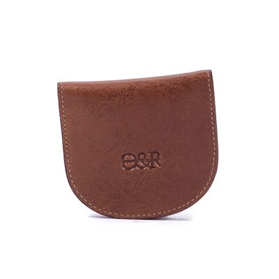 Cognac artisan stitched leather wallet (AC-CATB86-COGNAC)