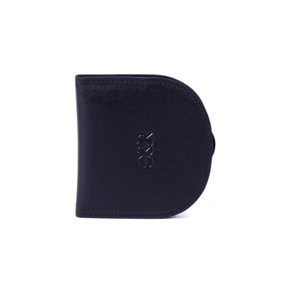 Portemonnaie aus schwarzem, handwerklich genähtem Leder (AC-CATB86-NEGRO)
