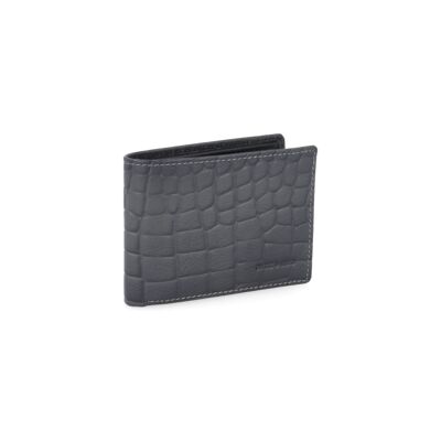 Gray leather wallet with RFID anti-theft system (AC-OR-COCO-383-GRIS)