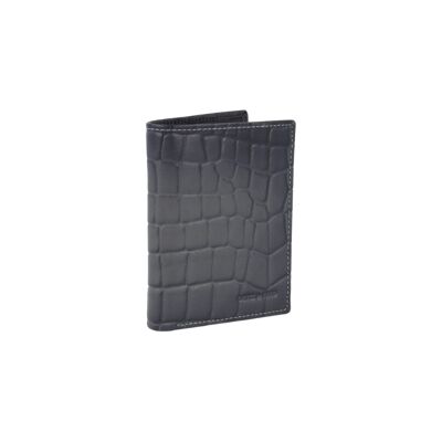 Gray leather wallet with RFID anti-theft system (AC-OR-COCO-864-GRIS)