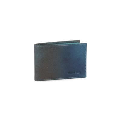 Blue leather wallet with RFID anti-theft system (AC-OR-LIVERPOOL-386-AZUL)