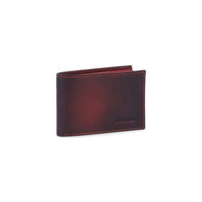 Leather wallet with red RFID anti-theft system (AC-OR-LIVERPOOL-386-ROJO)