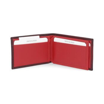 Portefeuille en cuir avec système antivol RFID rouge (AC-OR-LIVERPOOL-386-ROJO) 5