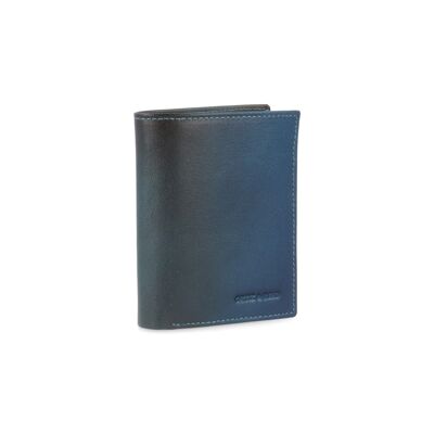 Blue leather wallet with RFID anti-theft system (AC-OR-LIVERPOOL-864-AZUL)