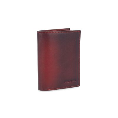 Leather wallet with red RFID anti-theft system (AC-OR-LIVERPOOL-864-ROJO)