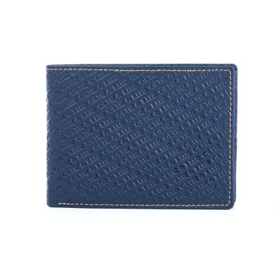 Navy leather wallet with RFID anti-theft system (AC-OR-PASILO-383-MARINO)