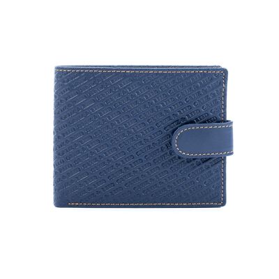 Navy leather wallet with RFID anti-theft system (AC-OR-PASILO-425-MARINO)