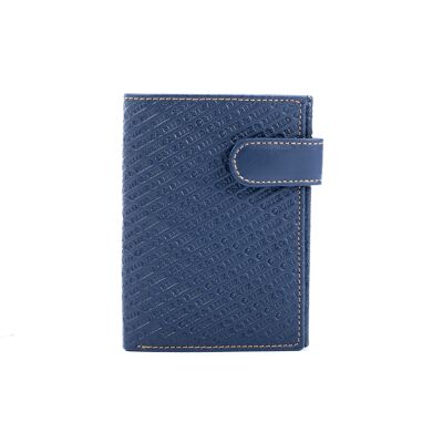 Navy leather wallet with RFID anti-theft system (AC-OR-PASILO-479-MARINO)