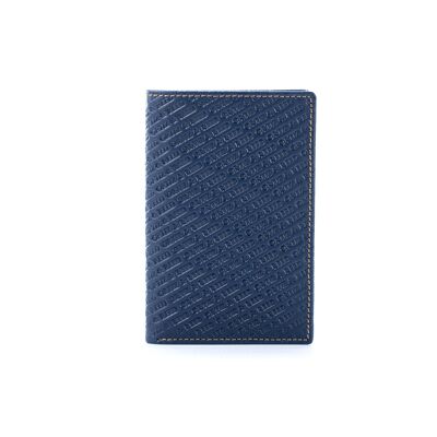Navy leather wallet with RFID anti-theft system (AC-OR-PASILO-483-MARINO)