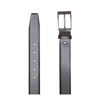 Ceinture en cuir lisse noir (B-BARNEYS-NEGRO) 2