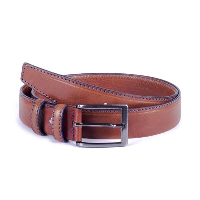 Smooth tan leather belt (B-BARTOLO-CUERO)