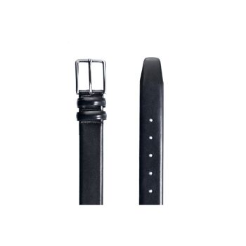 Ceinture en cuir noir finition main (B-BIXTON-NEGRO) 1