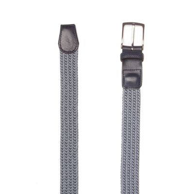 Navy braided elastic belt (B-ELACTAVO-MARINO)