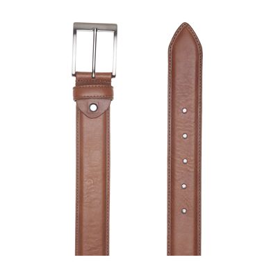 Cognac-colored hand-finished leather belt (B-GETAL-COGNAC)