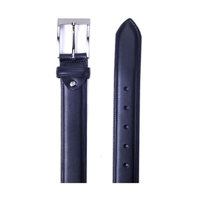 Black grained leather belt (B-GETAL-NEGRO)